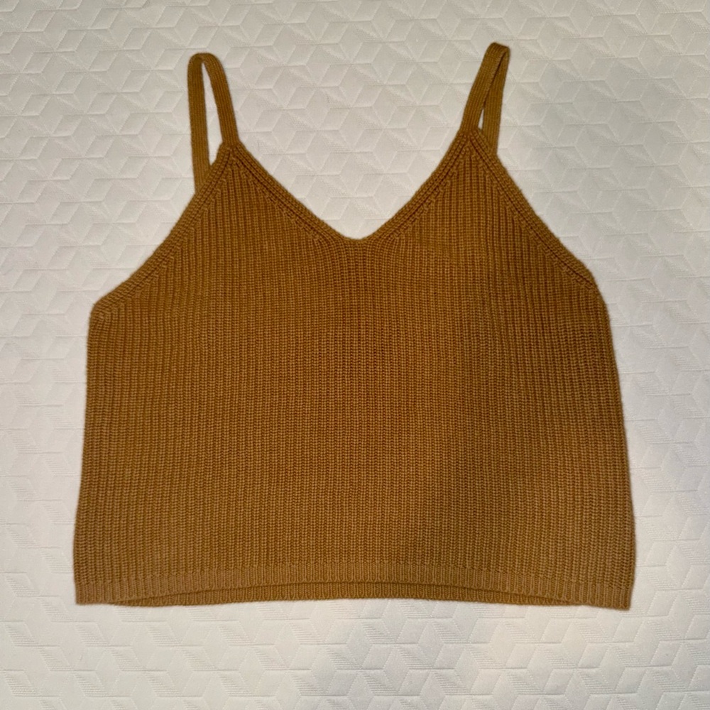 Frye Cotton Sweater Tank Top Adjustable straps